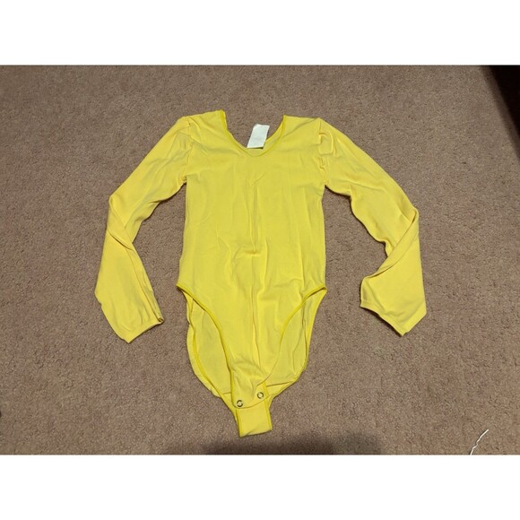 Spirit Halloween Women Yellow Bodysuit Leotard Small/Medium - Picture 3 of 4